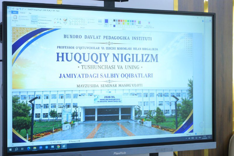 Huquqiy madaniyatni yuksaltirish — muhim vazifa