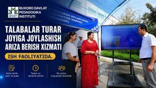 Talabalar turar joyiga joylashish uchun ariza berish xizmati faoliyat yuritmoqda