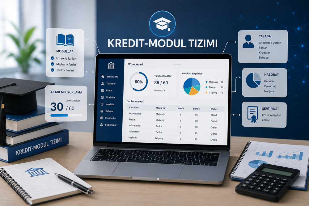 Kredit-modul tizimi: oliy ta'limda zamonaviy o‘qitish tizimi haqida to‘liq qo‘llanma
