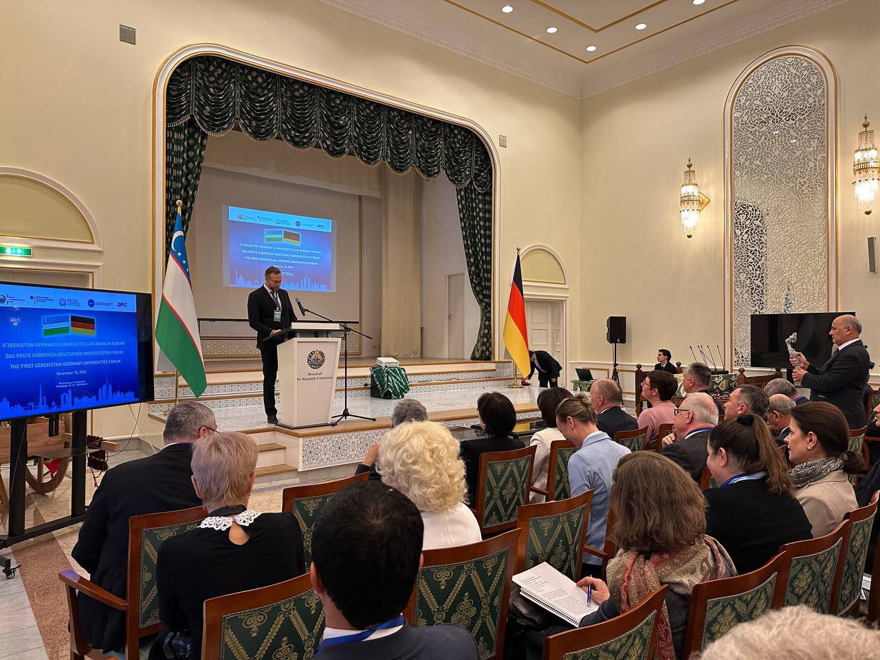 Joriy yilning 18-19-noyabr kuni Germaniya Federativ Respublikasidagi Oʻzbekiston Respublikasi Elchixonasida Oʻzbekiston–Germaniya universitetlari forumi bo'lib o'tmoqda